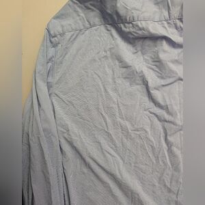 RHONE Striped Blue Button-Up Shirt